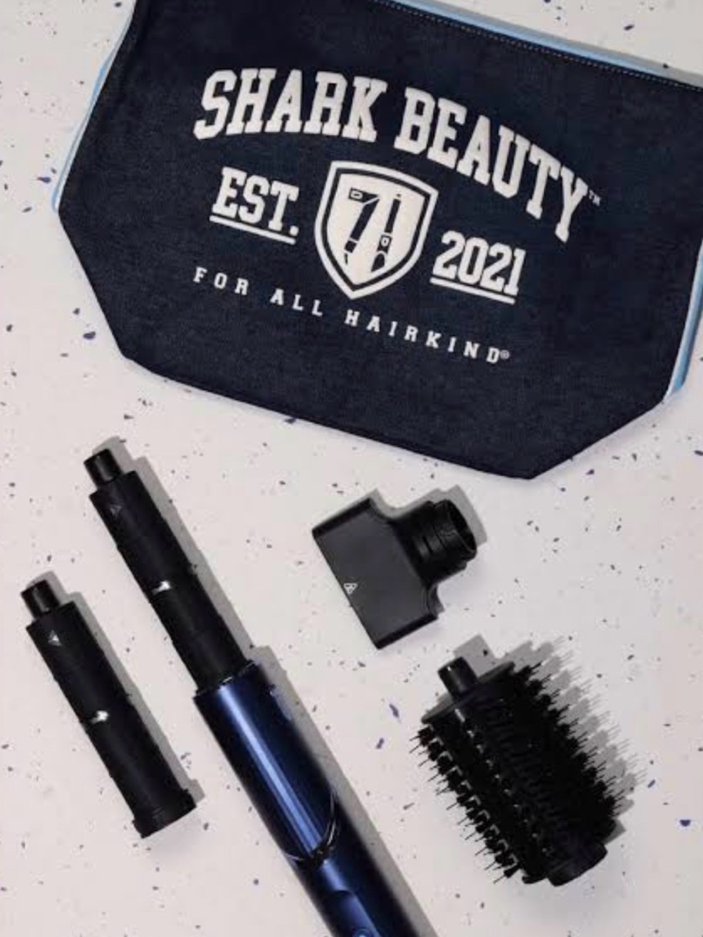 Limited edition denim shark flexstyler blow dryer